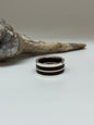 Bague SBA02 5 mm Bois & Argent 925 Fait main à Kamouraska