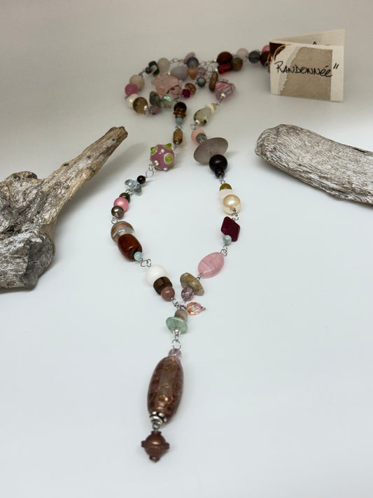 Collier Randonnée semi-précieuse Fait main à Montréal