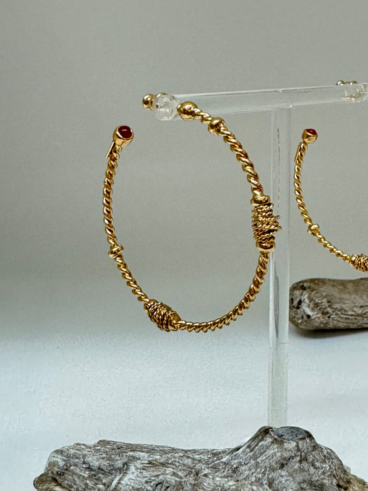 Boucles d'oreille Torsade Créole Bijoux Produite à Marseille