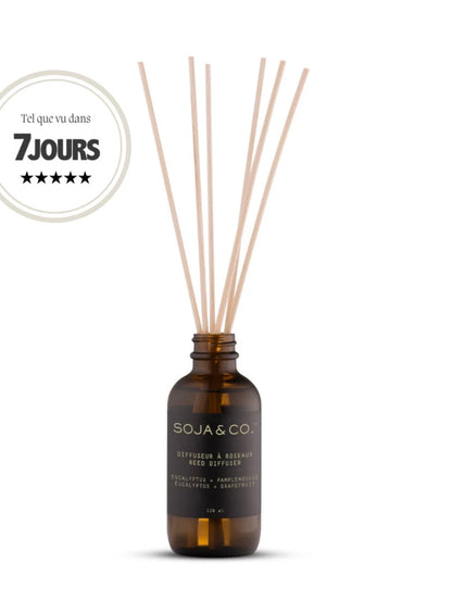 Diffuseur à roseaux | Eucalyptus + Pamplemousse