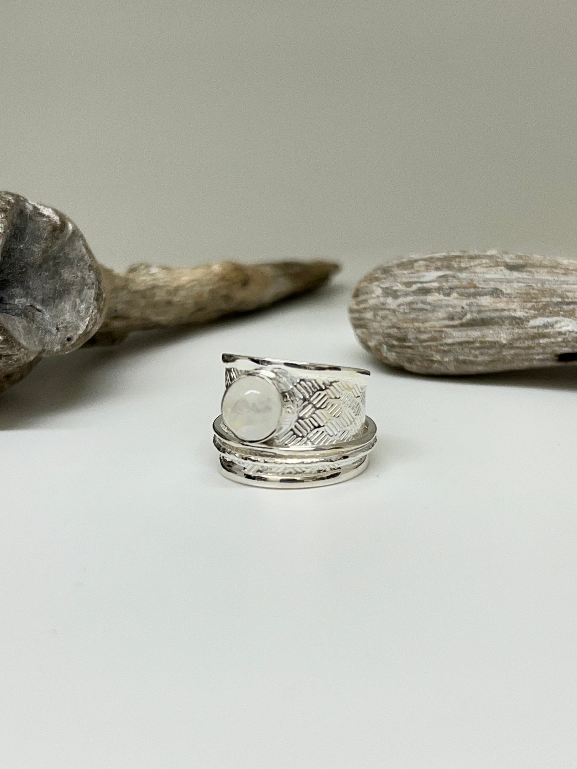 Bague Argent 925 Pierre de lune  Galerie LoLy Bague Argent Pierre de lune