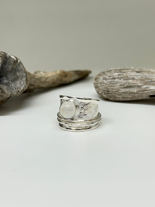 Bague Argent 925 Pierre de lune  Galerie LoLy Bague Argent Pierre de lune