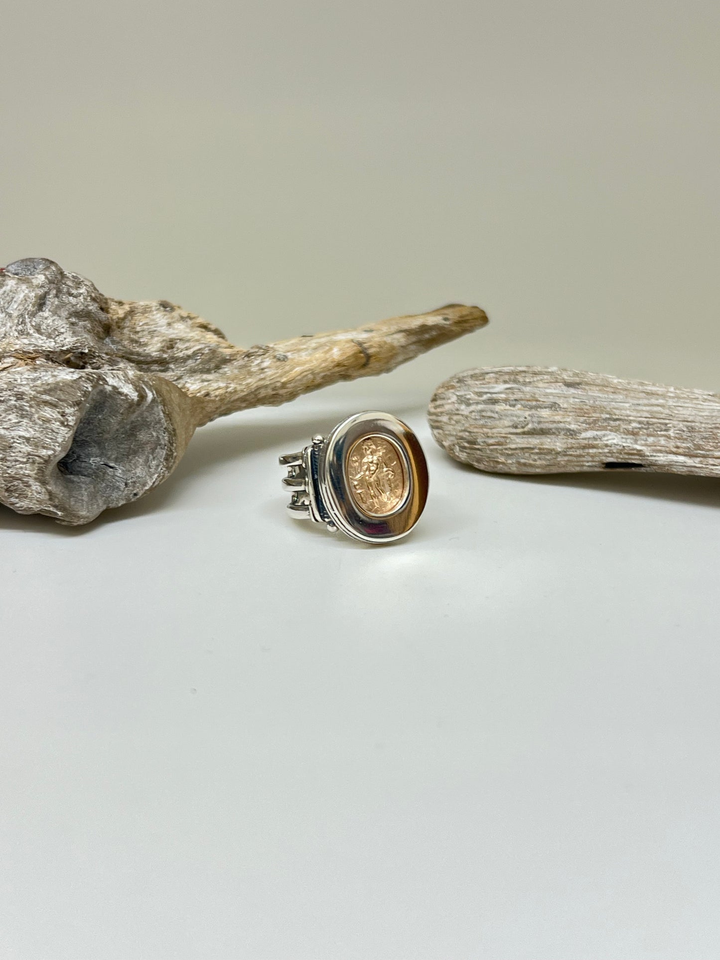 Bague Hermes Argent 925 Fait à Kamouraska Pierre Brouillette - Planas bijoux BA25V