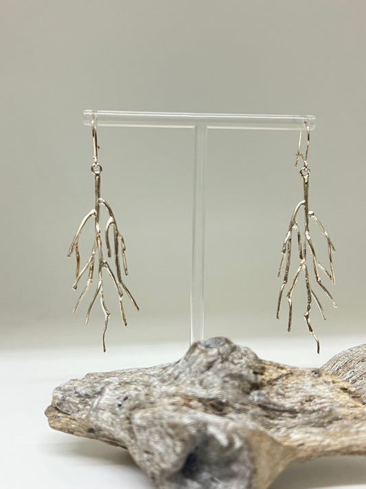  Boucles d'oreilles Brindille en argent  Nicole Gauvin Fait main à Montréal bo-288