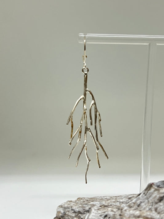  Boucles d'oreilles Brindille en argent  Nicole Gauvin Fait main à Montréal bo-288