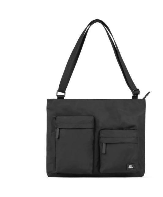 Moorgate M Tout Noir Nylon Recyclé Ori London Moorgate M Tout Noir Nylon Recyclé