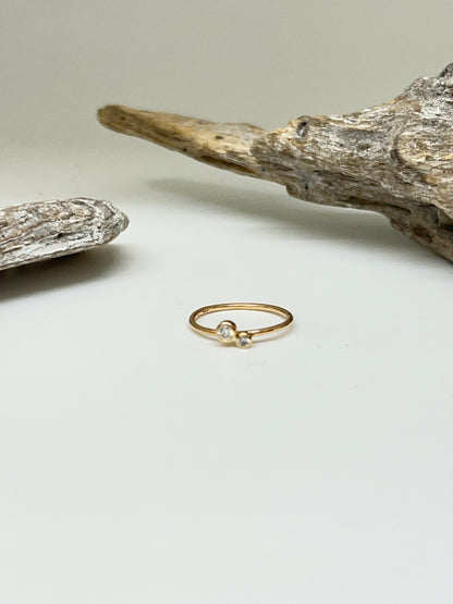 Bague or recyclé 14 carats recyclé avec diamants Fait main en Outaouais  Fait en Outaouais W Jewellery