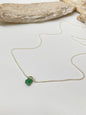Collier Argent & Émeraude Dessiné à Vancouver