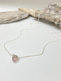 Collier Argent 925 et Quartz rose Dessiné à Vancouver Mimi Marge