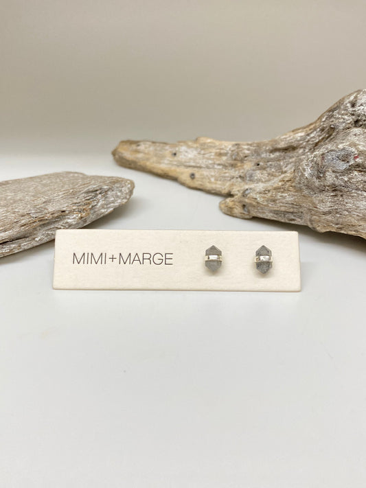 Boucles Labradorite Argent 925 Fait main à Vancouver Mimi Marge Labradorite