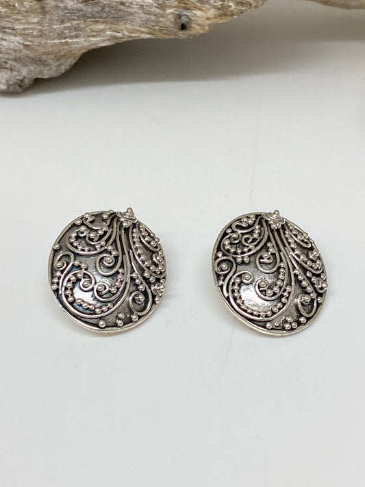 Boucles à clips Argent 925  Fait main par Artisans de l'Indonésie Mireille Larbi