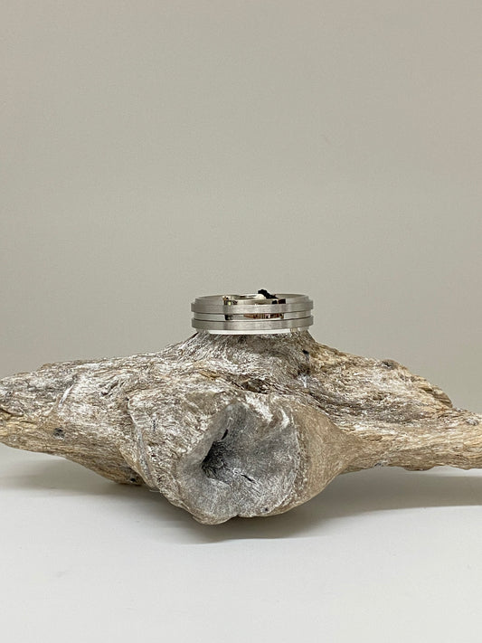 Bague en Acier inoxydable, dessinée par Arz Steel Montréal AS-R73 Arz Steel
