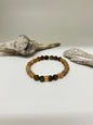Bracelet Oeil de tigre et Grainstone, fait main à Montréal