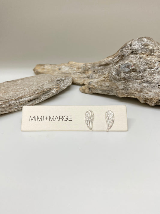 Boucles d'oreilles Ailes d'ange Argent 925 dessiné à Vancouver Mimi Marge