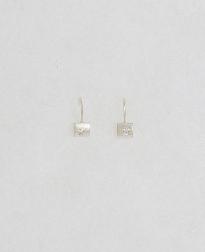 Sterling Silver Earrings with CZ Boucles Argent - Zircon Hilary Druxman 28e1.3 