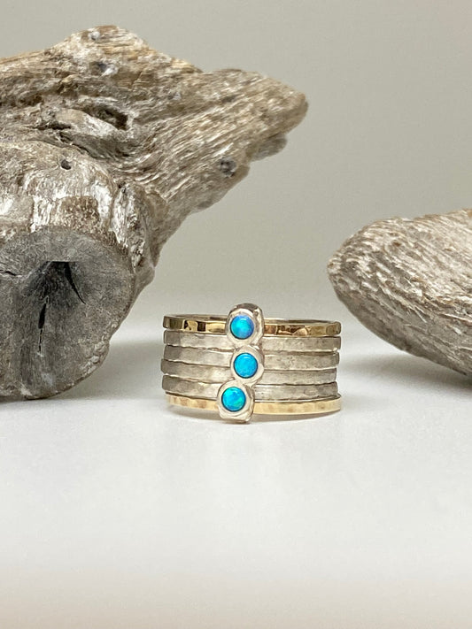 Bague Azure Argent Or Meditation ring Toronto Azure MR488