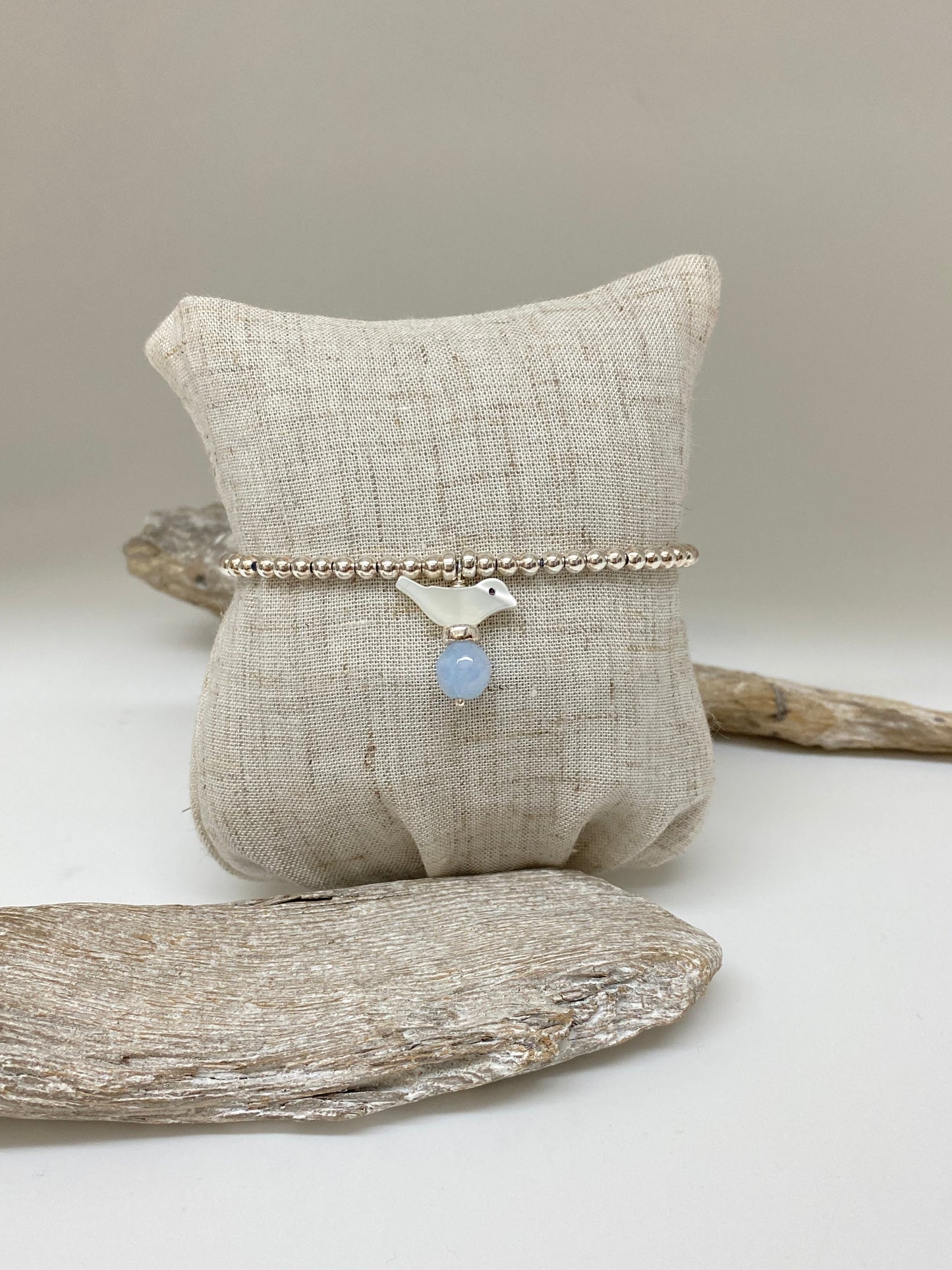 Bracelet Argent Fait à la main à Montréal bkbglow Beblue Montréal