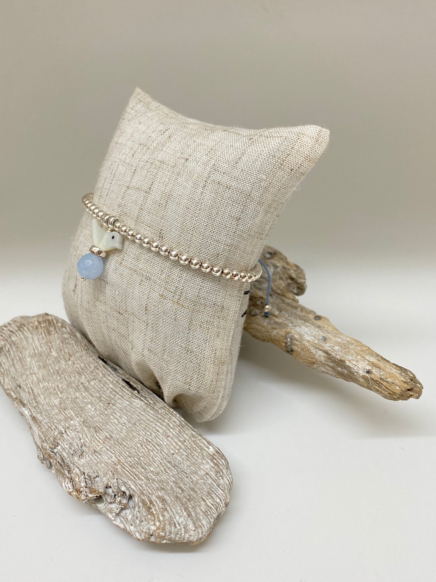 Bracelet Argent Fait à la main à Montréal bkbglow Beblue Montréal