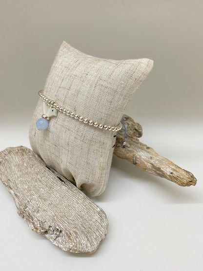 Bracelet Argent Fait à la main à Montréal bkbglow Beblue Montréal