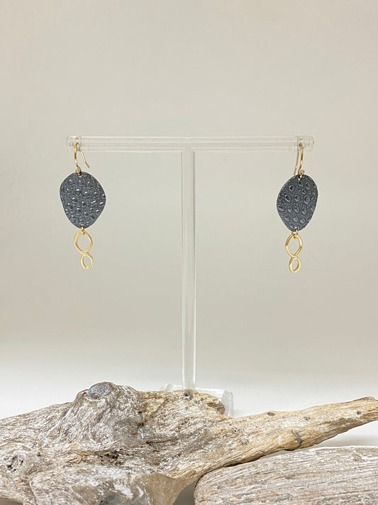 Boucles Jingle Argent & Goldfill fait main en Ontario E-ST1 Air & Earth Design