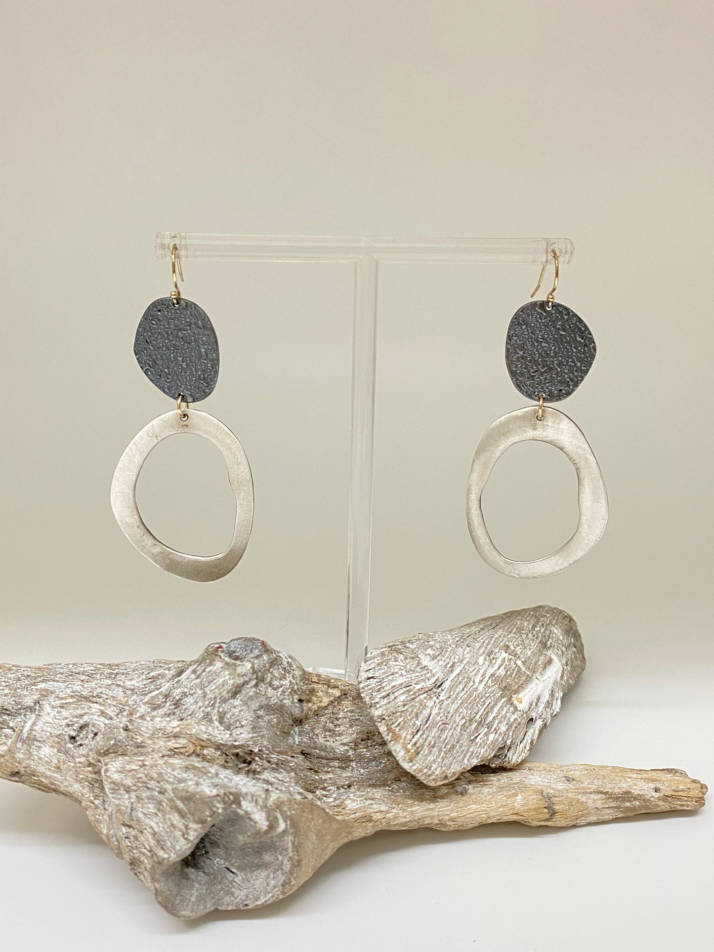 Boucles Just fun Argent & Goldfill fait main en Ontario E-H2S Air & Earth Design
