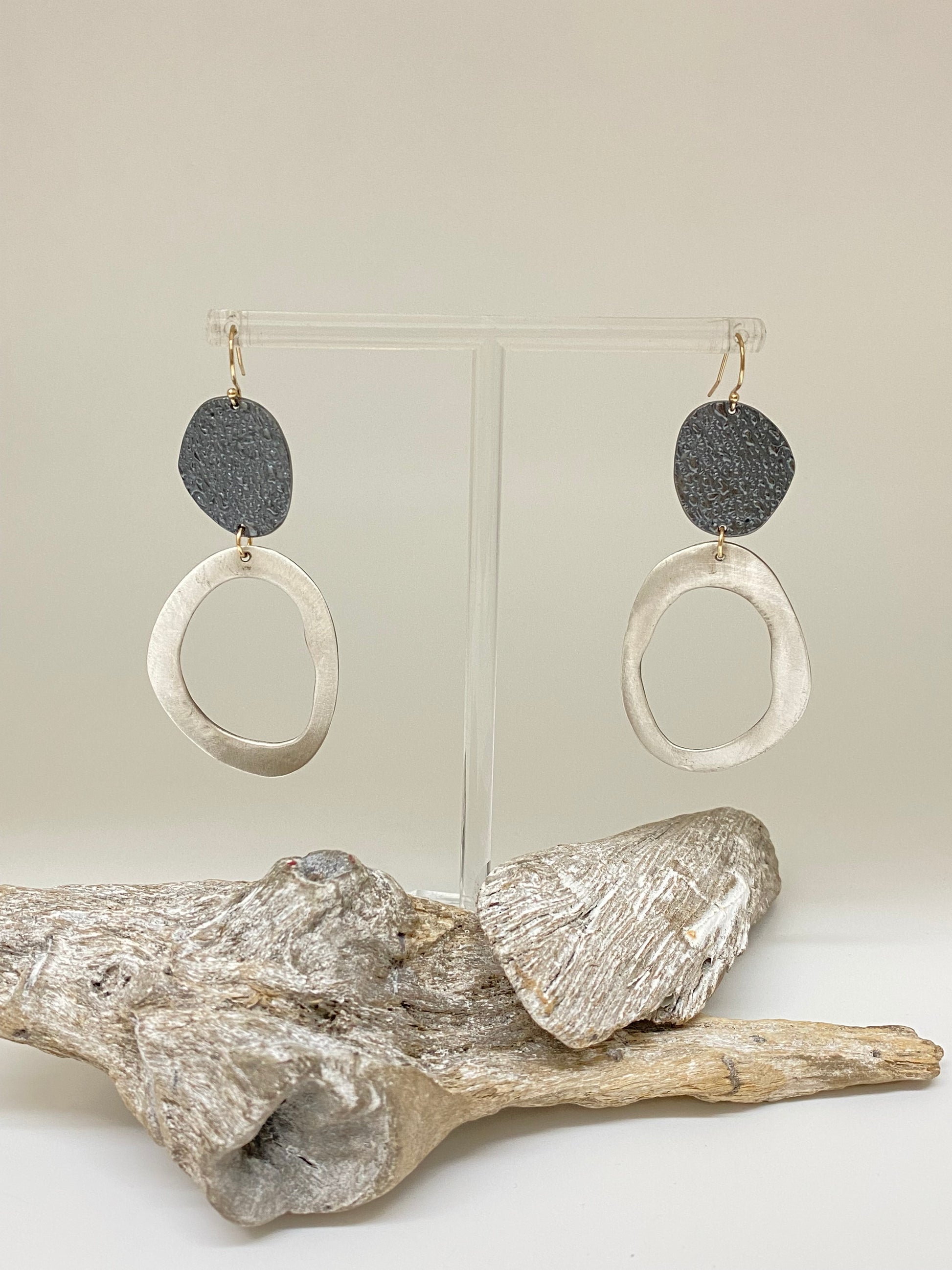 Boucles Just fun Argent & Goldfill fait main en Ontario E-H2S Air & Earth Design