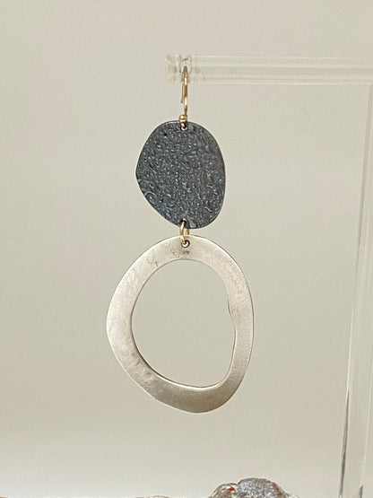 Boucles Just fun Argent & Goldfill fait main en Ontario E-H2S Air & Earth Design