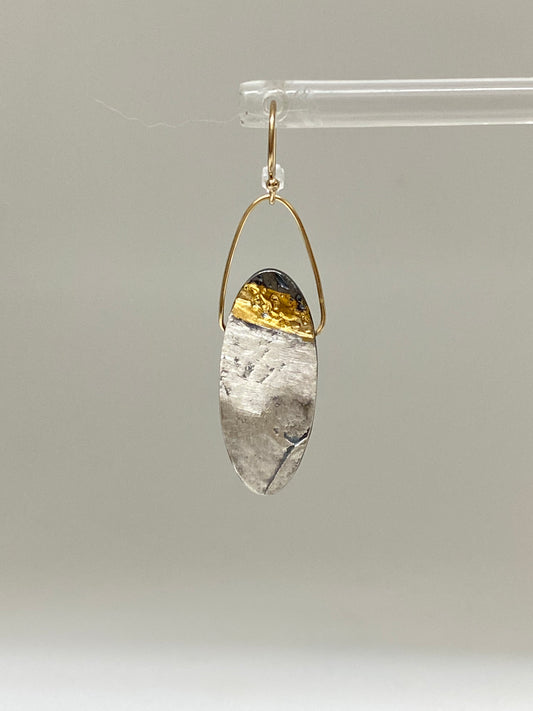 Boucles Tipping point 925&Or fait main en Ontario E-T6 Air & Earth Design