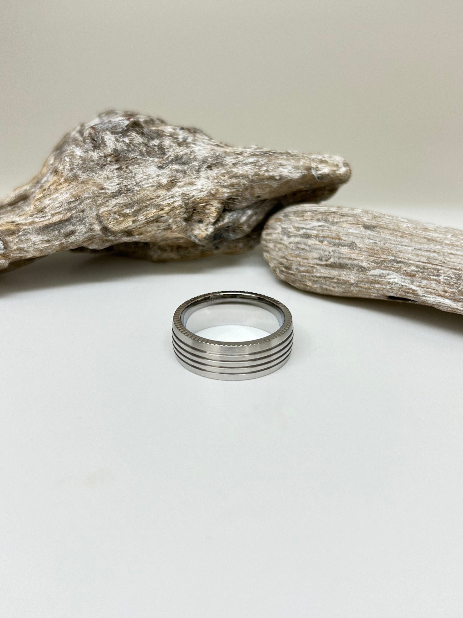 Bague en Acier inoxydable, dessinée par Arz Steel Montréal AS-R110 Arz Steel