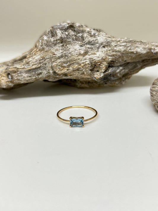 Bague Or 10 carats - Zircon Fait main en Espagne Bijoux Lune 