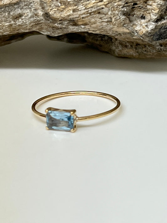 Bague Or 10 carats - Zircon Fait main en Espagne Bijoux Lune 