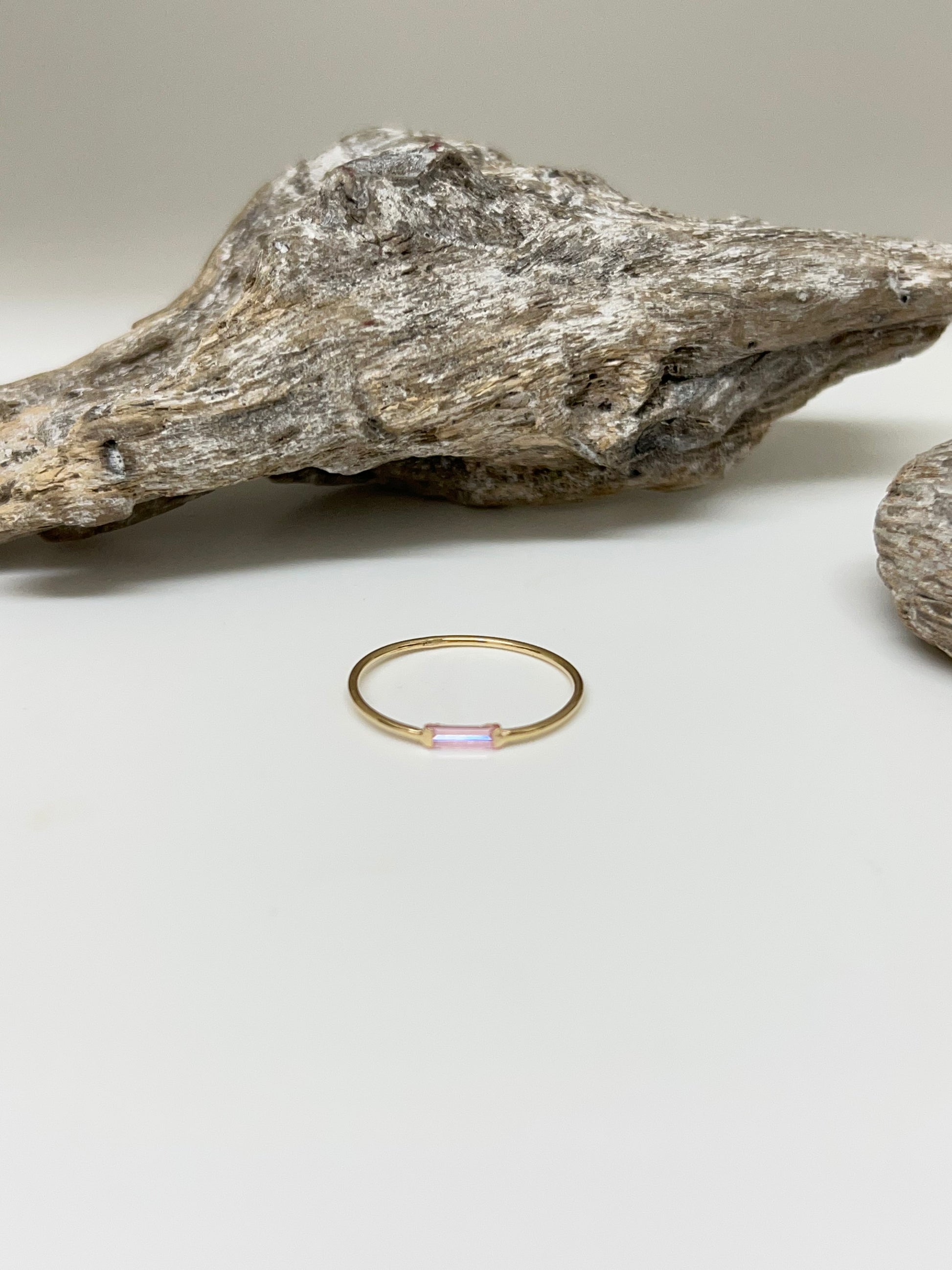 Bague Or 10 carats - Zircon Fait main en Espagne Bijoux Lune 