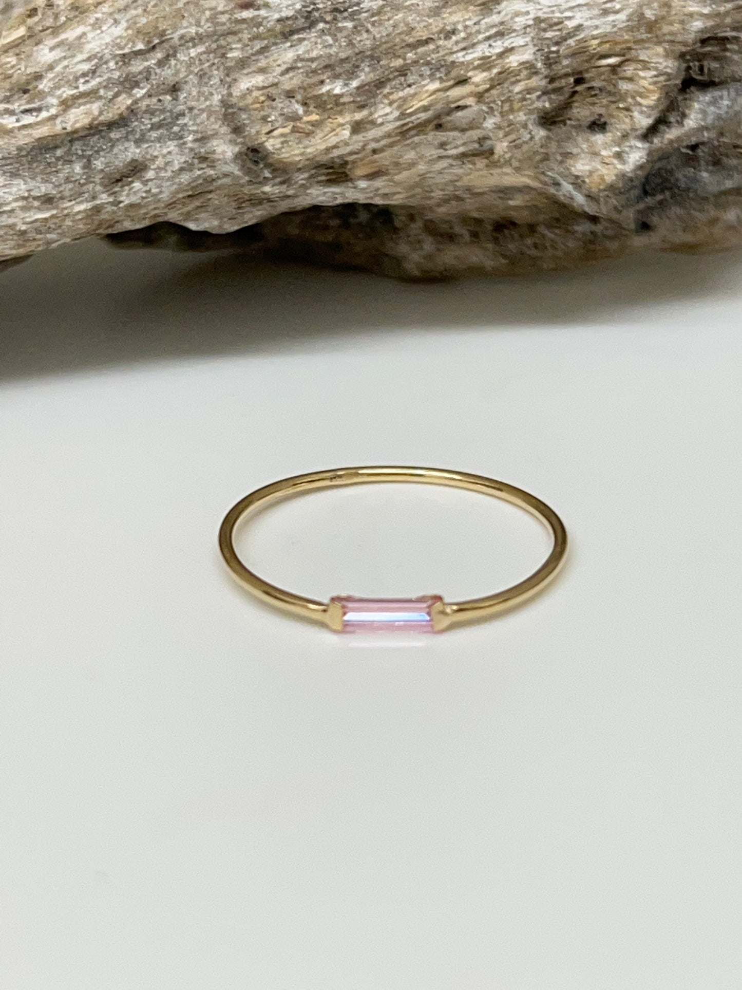 Bague Or 10 carats - Zircon Fait main en Espagne Bijoux Lune 