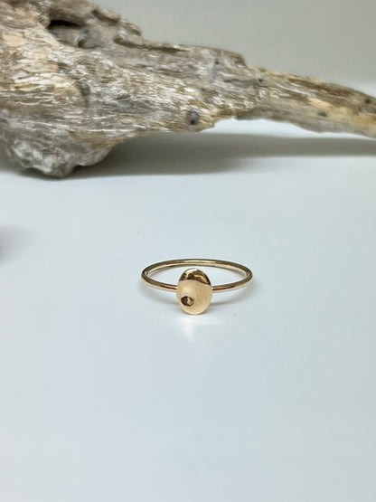 Mini skipping stone  Or 14 carats Fait main en Outaouais recyclé grw43ygm Outaouais W Jewellery