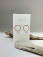 Boucles d'oreilles cercles or + perles Fait main à Montréal Maksym 