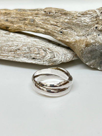 Bague Trilogie en Argent 925 Fait main Artisans Thaïlande Trilogie ring