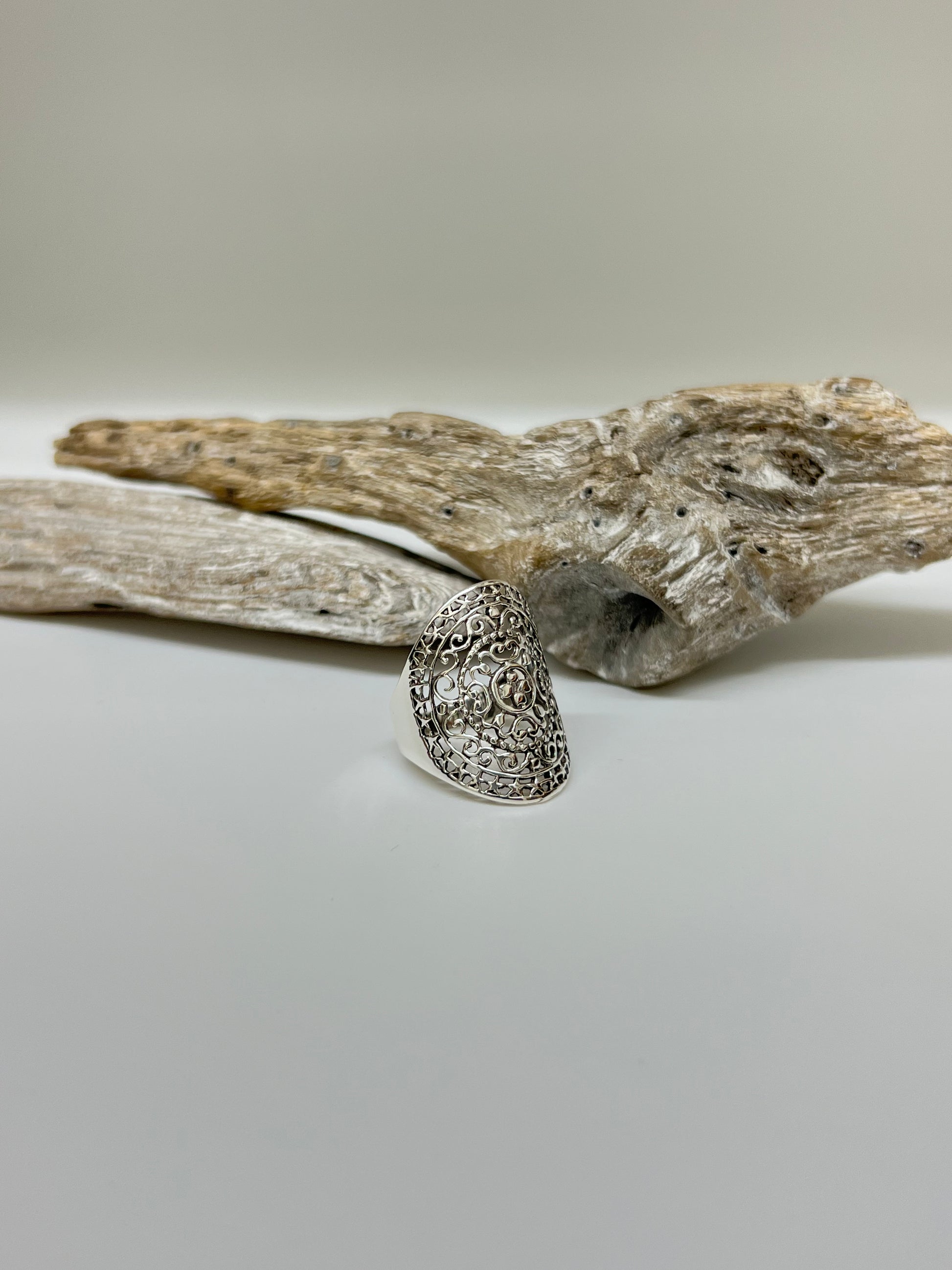 Bague Yantra Argent 925  Fait main par Artisans de l'Indonésie Silver ring r1320