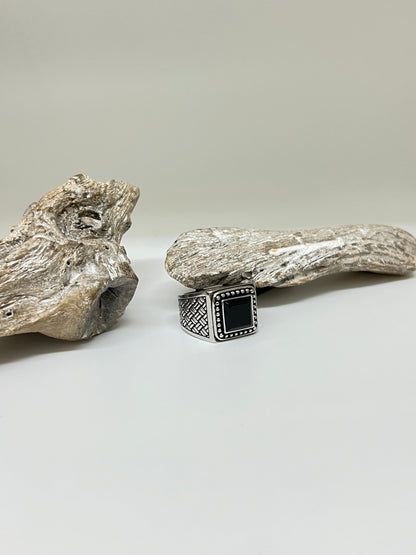 Bague en Acier inoxydable, dessinée par Arz Steel Montréal AS-R121 Arz Steel