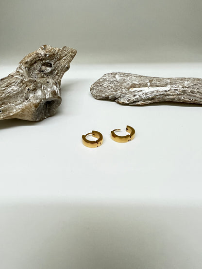 Boucles d'oreilles en Acier inoxydable, dessinée par Arz Steel Montréal SSE134G 