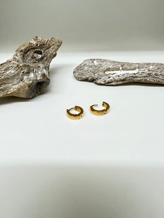 Boucles d'oreilles en Acier inoxydable, dessinée par Arz Steel Montréal SSE134G 