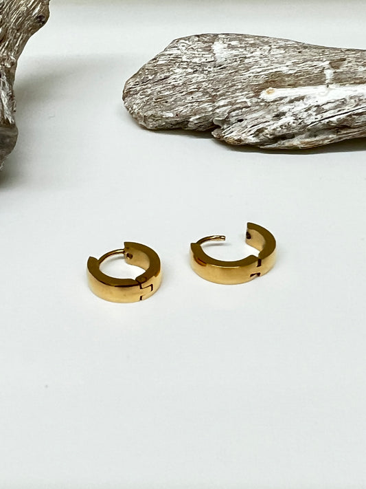 Boucles d'oreilles en Acier inoxydable, dessinée par Arz Steel Montréal SSE134G 