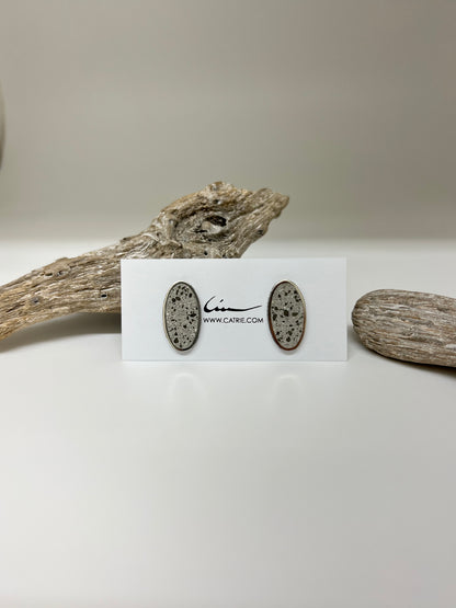 Boucles d'oreille Argent 925-Béton Fait à Montréal