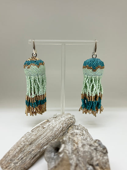 Boucles d'oreilles Perles Miyuki Fait main à Montréal Irina Polack Miyuki
