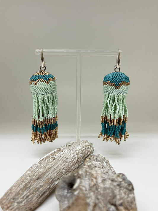 Boucles d'oreilles Perles Miyuki Fait main à Montréal Irina Polack Miyuki
