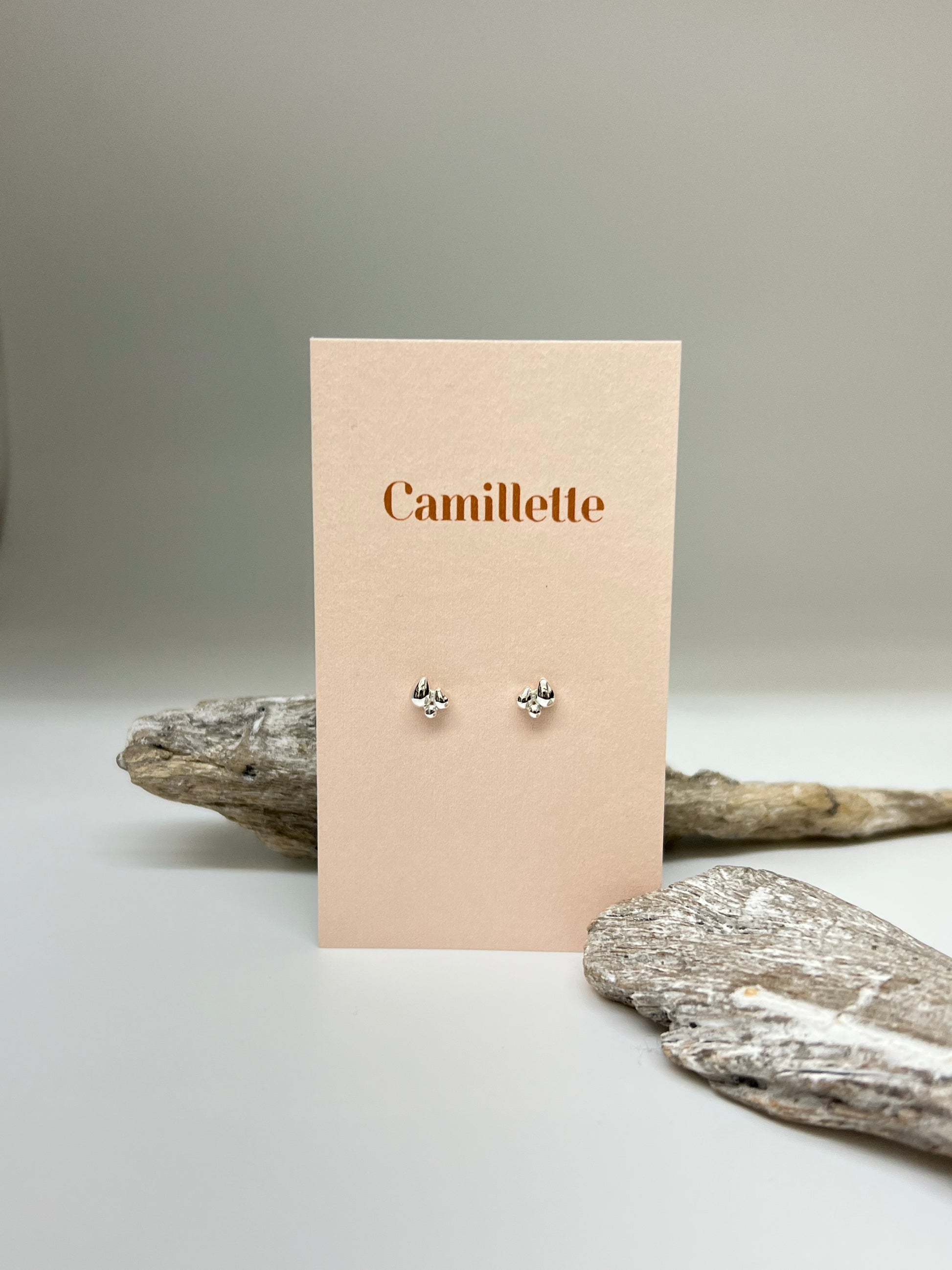 Boucles d'oreille Trio Paisley en Argent 925 Fait main à Montréal Camillette Montréal