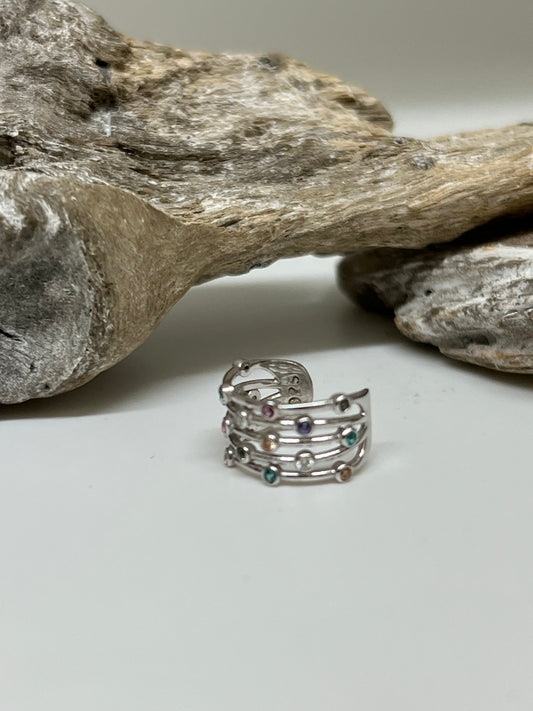 Glint Solo Ear cuff en argent 925 RNK446B-3E Kurshuni