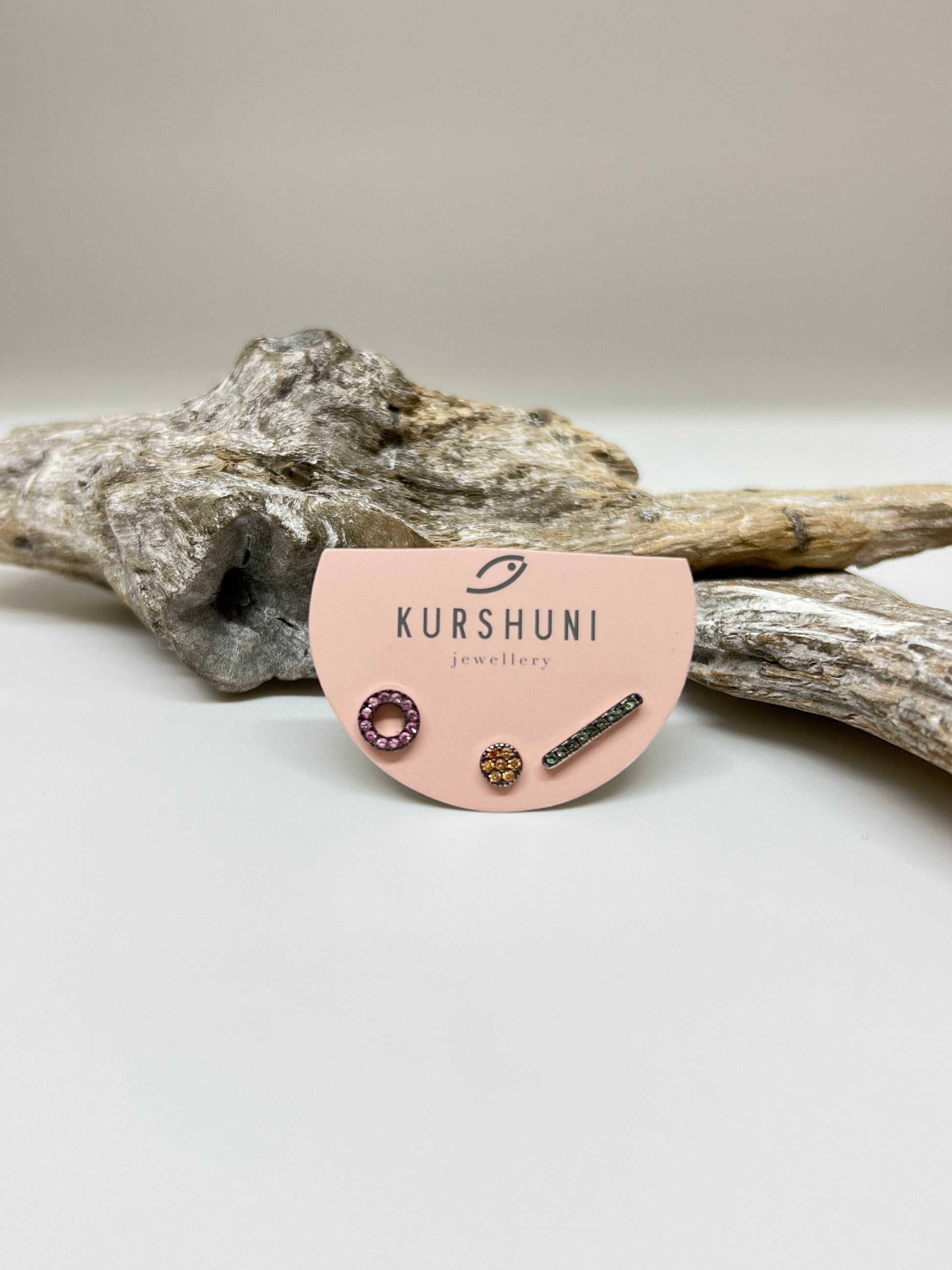 Ensemble trio boucles d'oreilles en argent sterling Kurshuni RNKX207-3Y 