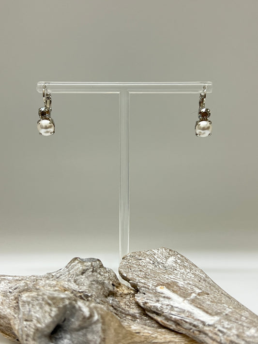 Boucles en rhodium avec Cristal de Swarovski e-1190 Mariana