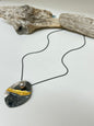Collier Collier Light Gets In Argent 925 et feuille or, fait main en Ontario Air & Earth Design