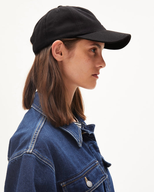 YENAAS BOLD CASQUETTE NOIR matière naturelle Armed Angel YENAAS BOLD CASQUETTE NOIR